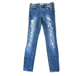 Bullhead High Rise Skinniest Jeans Distressed Size 3 Regular